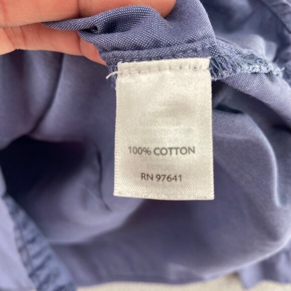 J Jill Shirt Womens Large Blue Button Up Collared Long Sleeves Everyday Casual - Picture 7 of 11